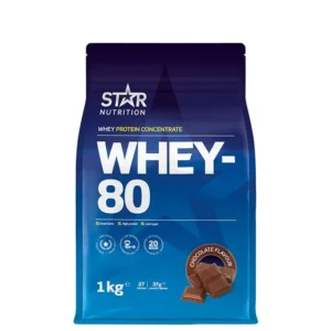 Whey-80 proteiinijauhe – ultrasuodatettu heraproteiinikonsentraatti nopeaan palautumiseen.